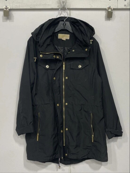 MICHAEL Michael Kors Jackets & Blazers - MICHAEL Michael Kors Black Jacket w/ Hood, Utility Lightweight Jacket Size Large